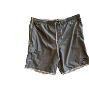 Ocean Pacific Men's Swim Trunks Shorts XL Gray Pockets‎ Lined